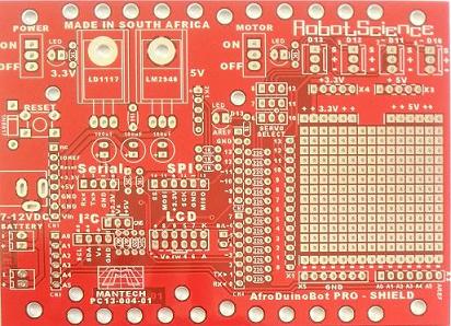 Pcb Afroduinobot2 Pro Shield For Arduino Uno. Pc13 004 01 *A*