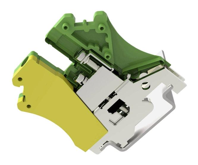 Earth Terminal Block Din Rail P=5.2 Pc2.5 Pe 01 P 1 Y 00 A(h) - Livestainable.co.za