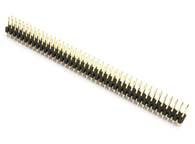 Header Dil 80 W Breakaway Th=18 P=2.54 Nickel Gold Pins Phds80 G11 *A* - Livestainable.co.za