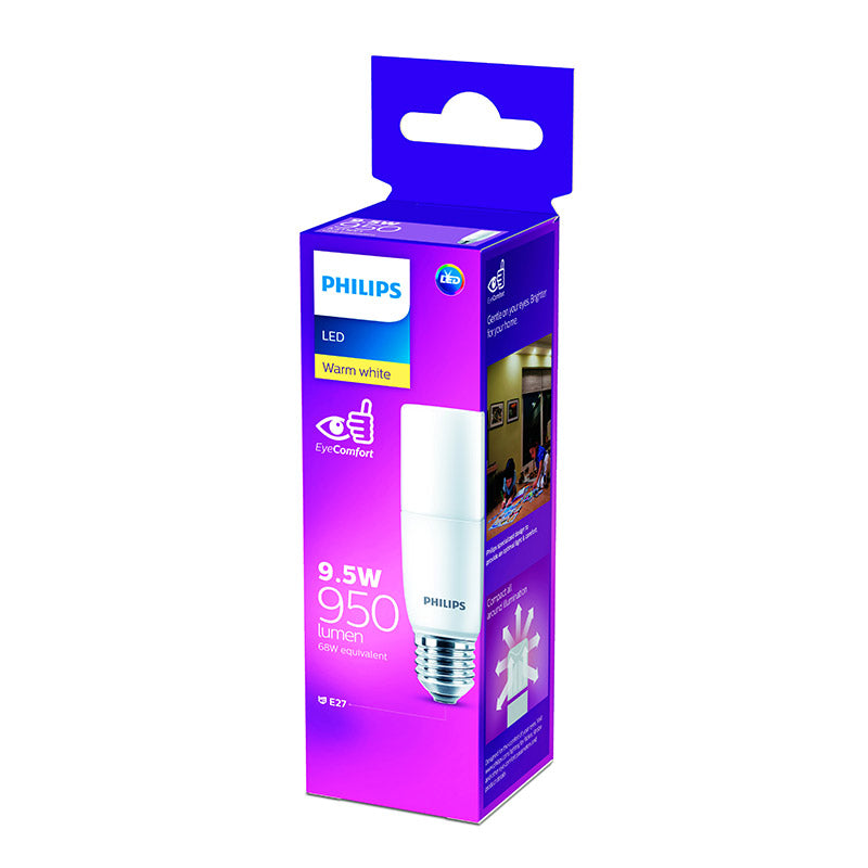 Philips Globe Ledstick 9.5 W Screw 30 K W/White