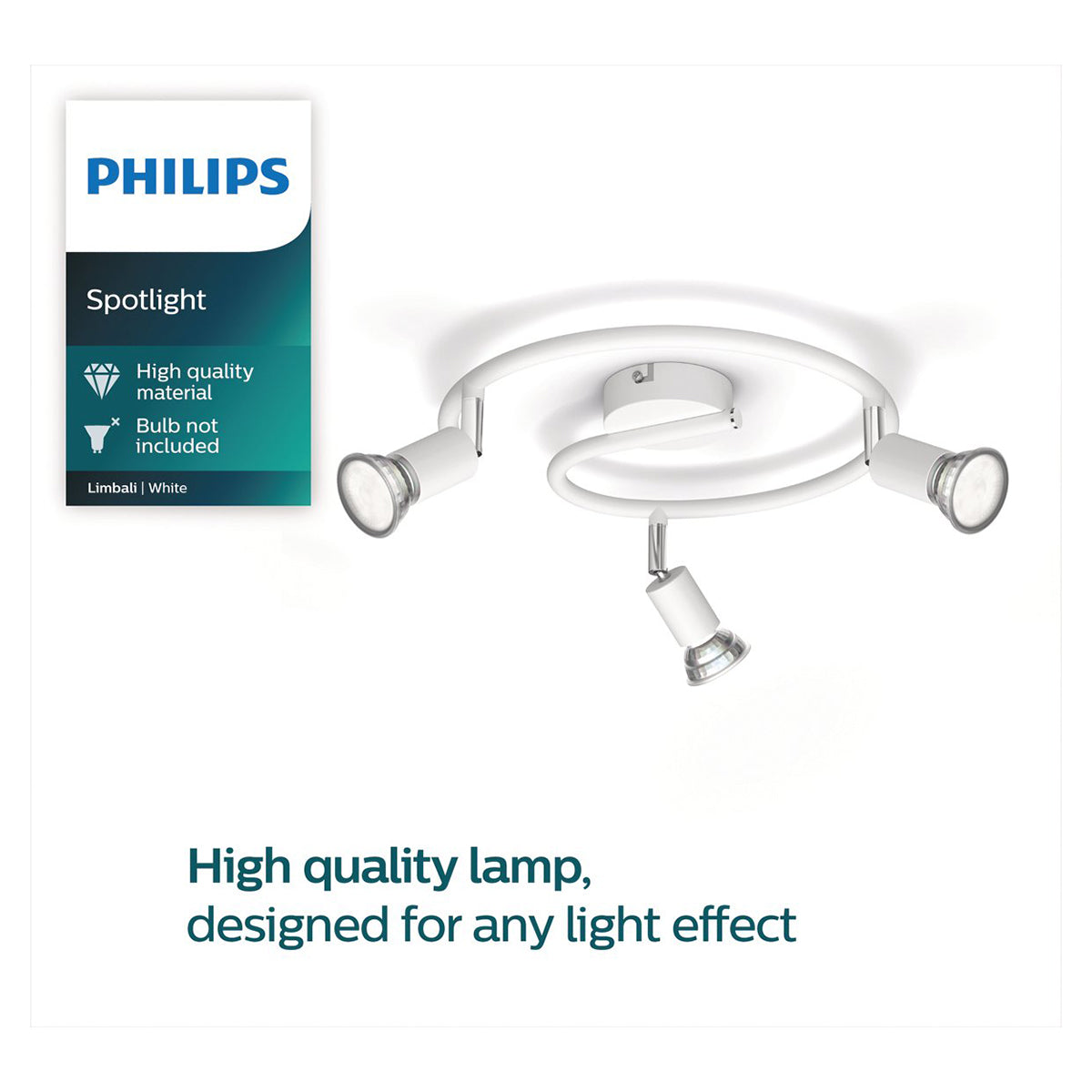 Philips Spotlight Plate/Spiral W 3 X50 W Downlighter