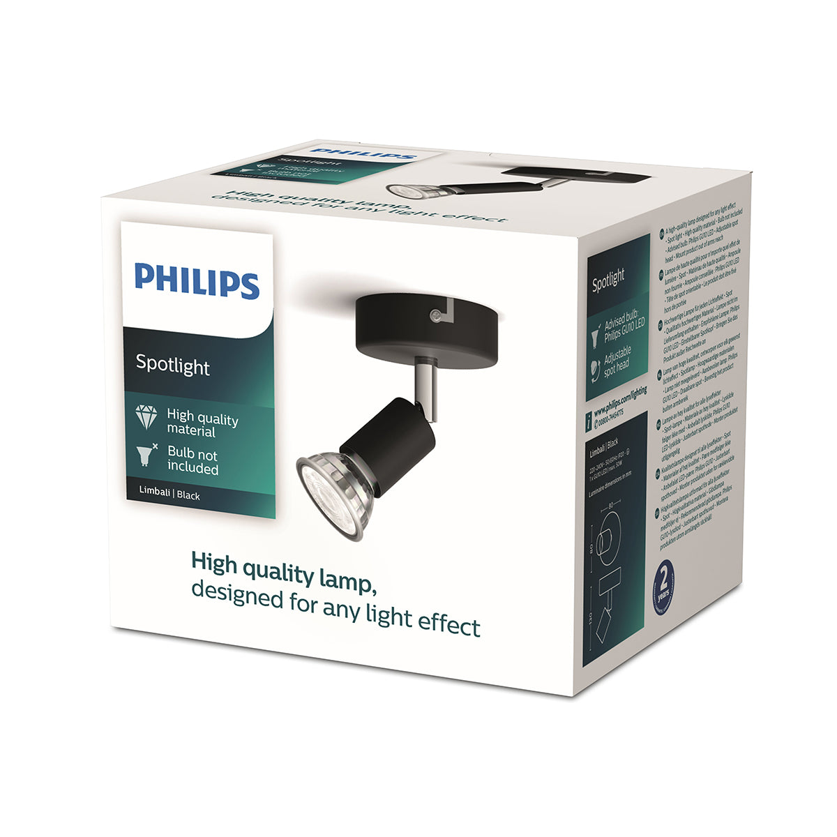 Philips Spotlight Single Black 50 W Downlighter