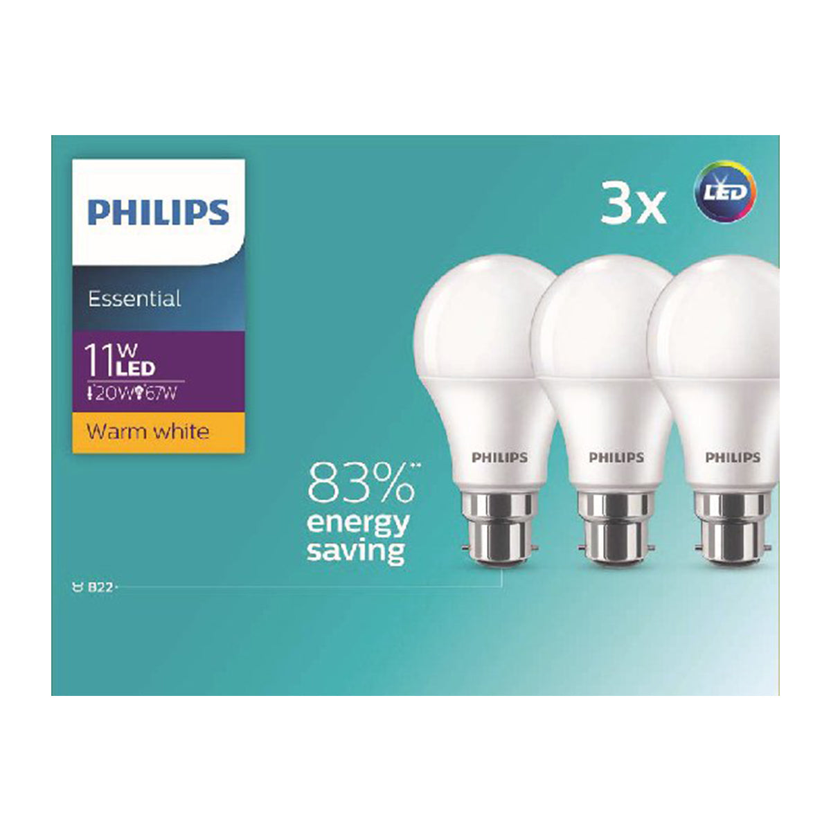 Philips Globe Led 11 W Pin Type Warm White 3 Pk