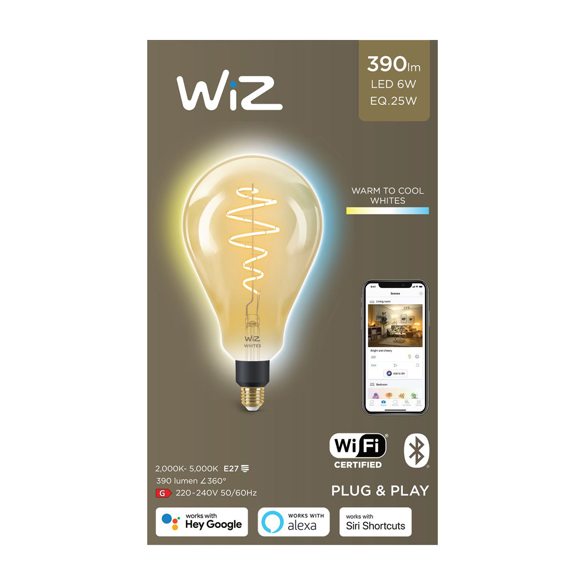 Wiz Wi Fi Ble Led 25 W Ps160 E27 Screw Type