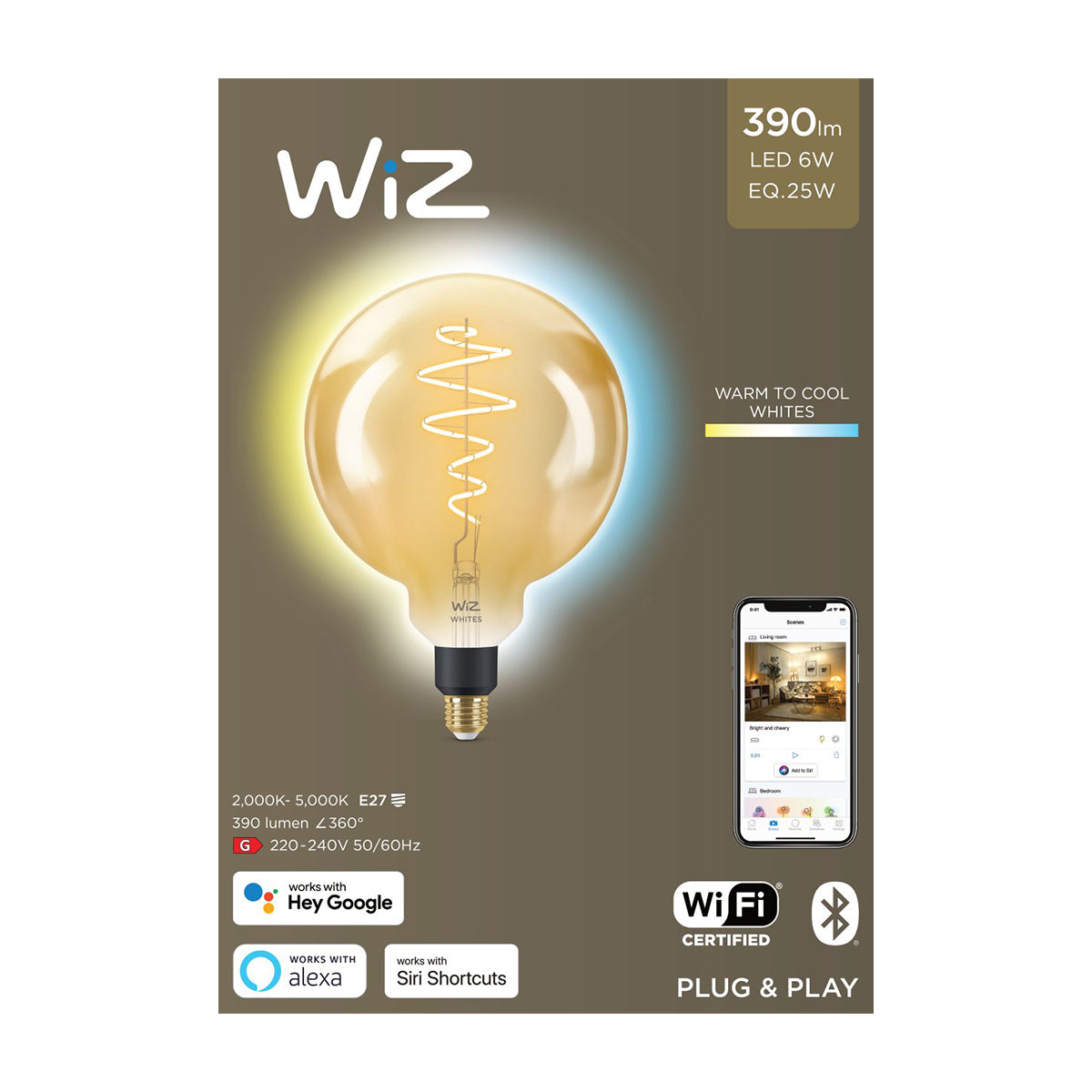 Wiz Wi Fi Ble Led 25 W G200 E27 Screw Type