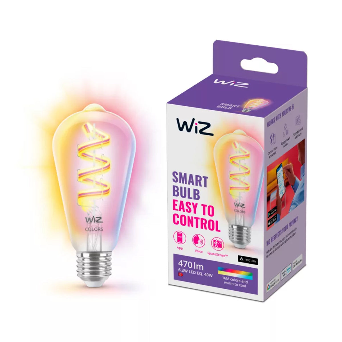 Wiz Wi Fi Ble Smart Globe 6.3 W 470 Lm