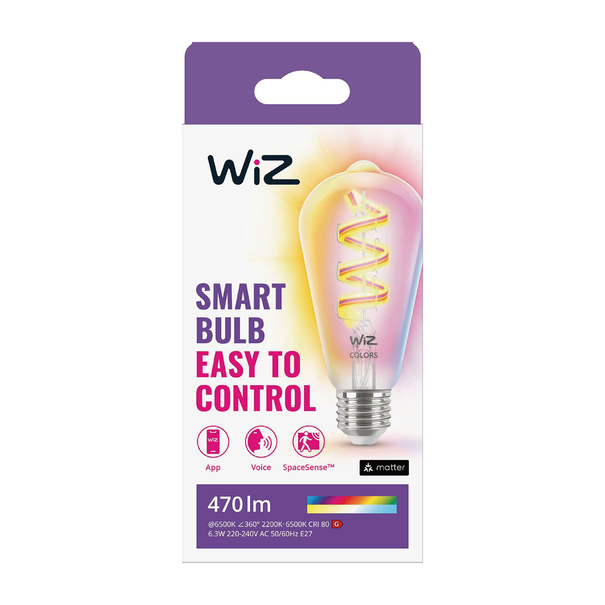 Wiz Wi Fi Ble Smart Globe 6.3 W 470 Lm