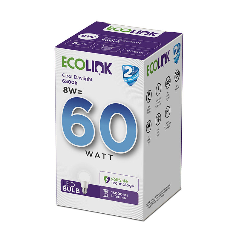 Ecolink Globe 8 W 806 Lm Screw Type Cool Daylight