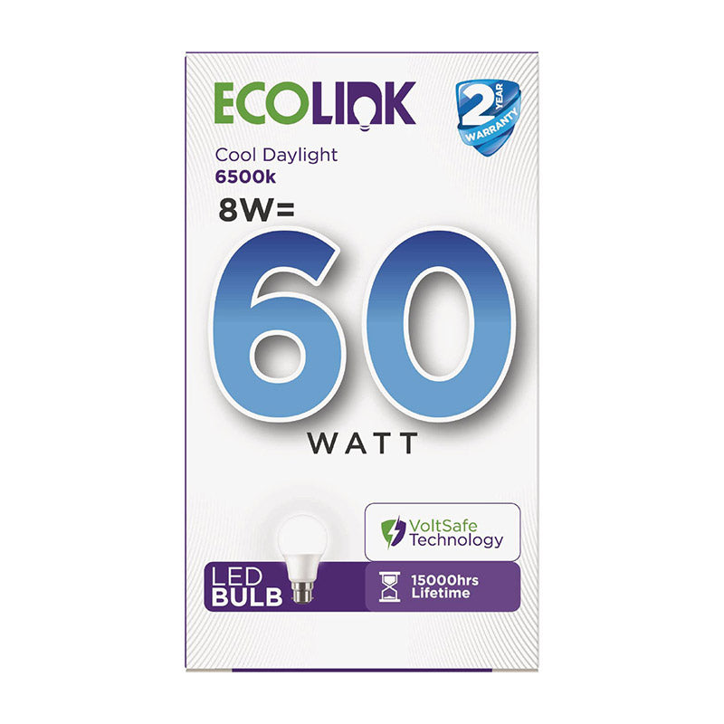 Ecolink Globe Led 8 W Pin Type Cool Daylight