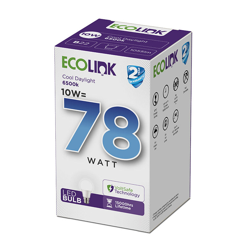 Ecolink Globe Led 10 W Pin Type Cool White