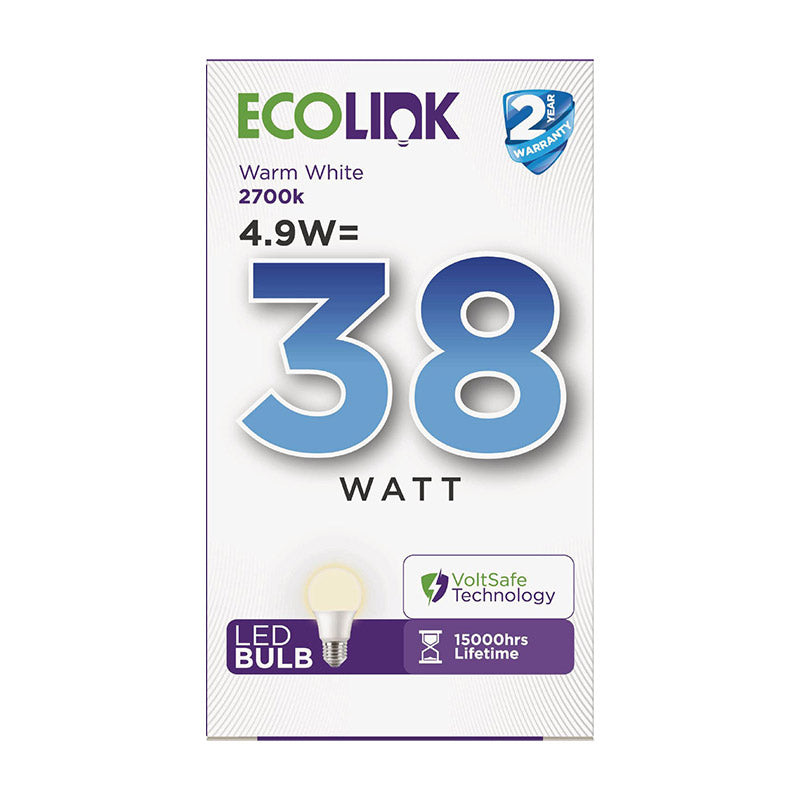 Ecolink Globe Led 4.9 W Screw Type Warm White