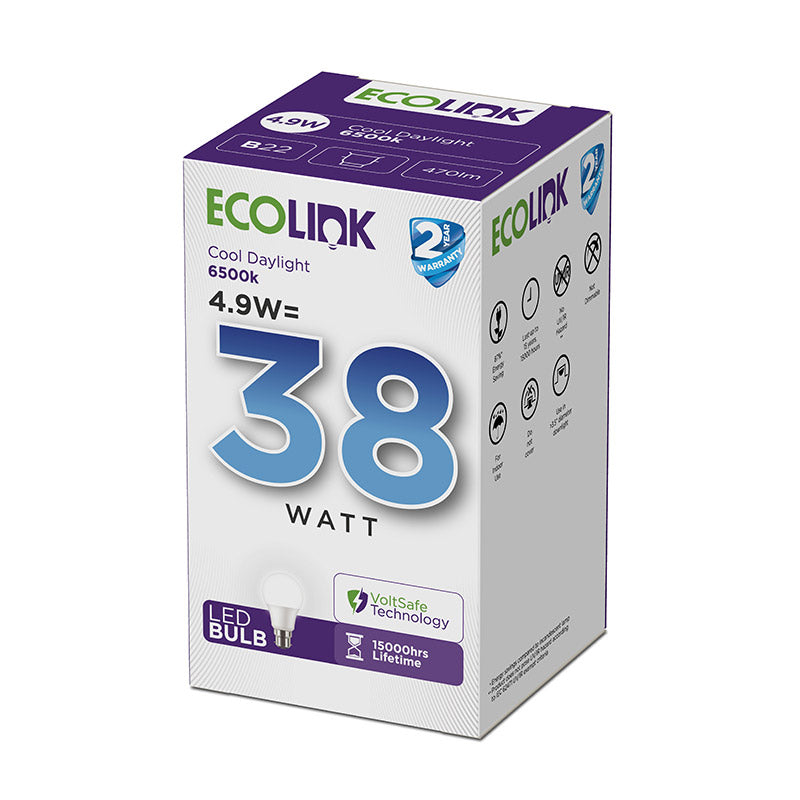 Ecolink Globe Led 4.9 W Pin Type Cool Daylight