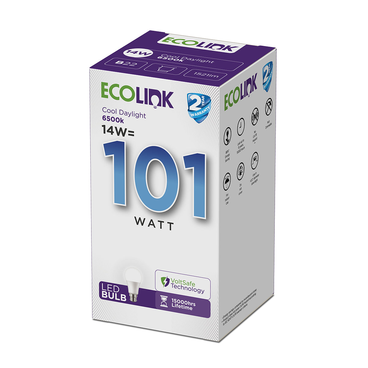 Ecolink Globe Led 14 W Pin Type Cool White