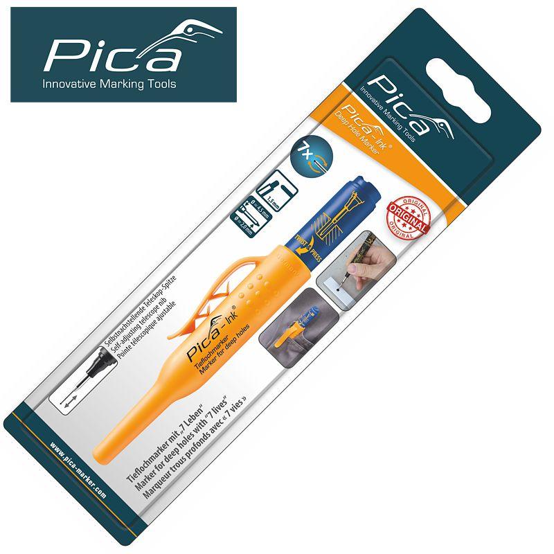 Pica Ink Marker For Deep Holes Blue In Blister - Livestainable.co.za