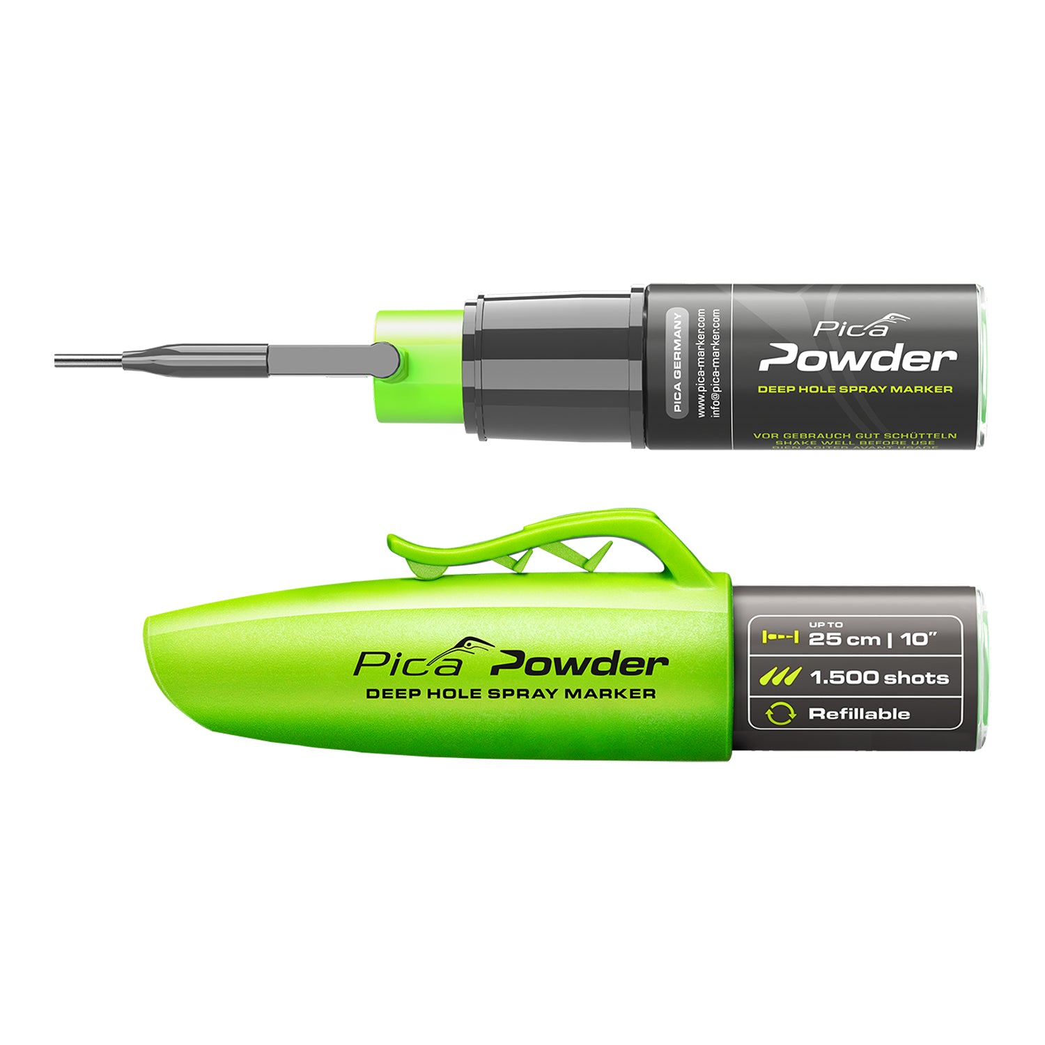 Pica Pica Powder Spraymarker Fluorescent Green Blister