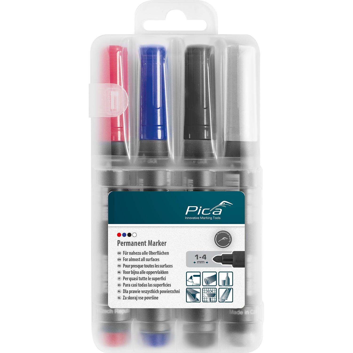 Permanent Marker 4 Pc Set 1 4 Mm Ass. Colors With Instand White - Livestainable.co.za