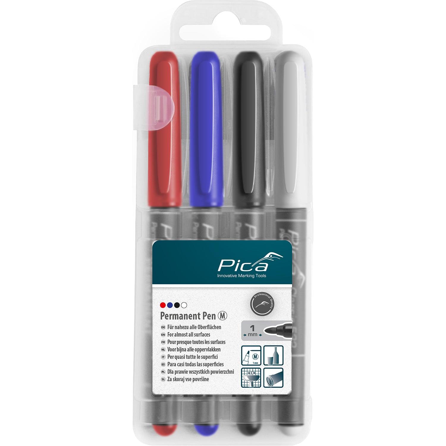 Permanent Pen 4 Pcs Set Medium Ass. Colors With Instand White Pen - Livestainable.co.za