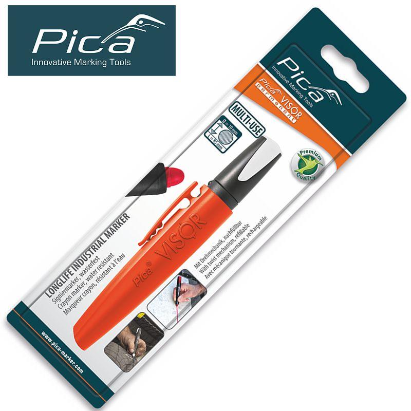 Pica Visor Permanent Marker White In Blister - Livestainable.co.za