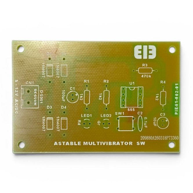 Pcb Only For Stable/Monostable Multivibrator Circuit (Lm555) Pie41 002 01