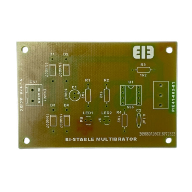 Pcb Only For Bistable Multivibrator Circuit (Lm555) 50x75x1.5mm Pie41 003 01
