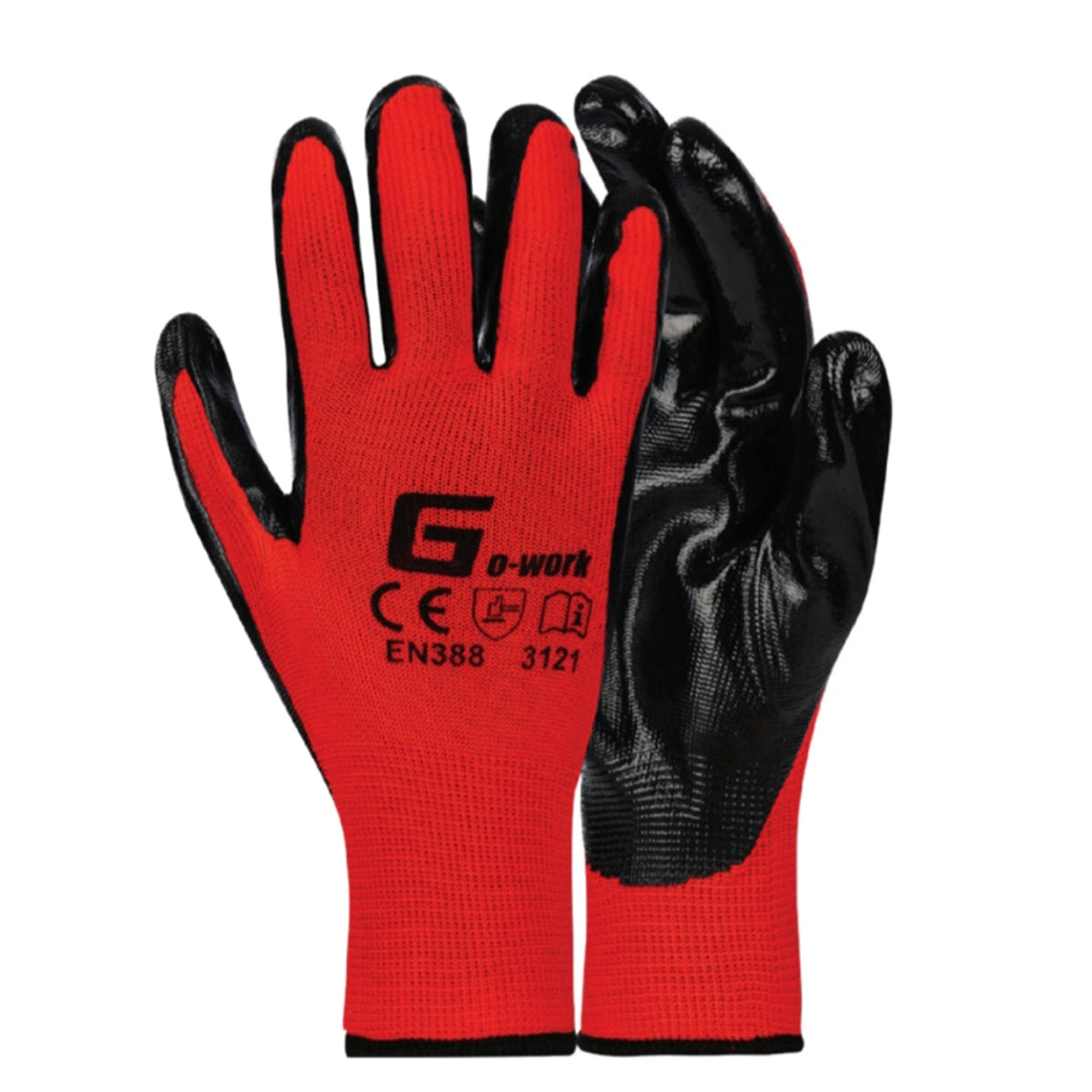 Pioneer Glove Nitrile Fully Dipped Knit Wrist Yel