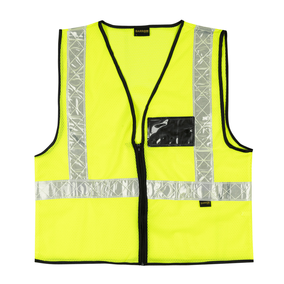 Pioneer Reflective Vest Zip Id Pouch Lime Small