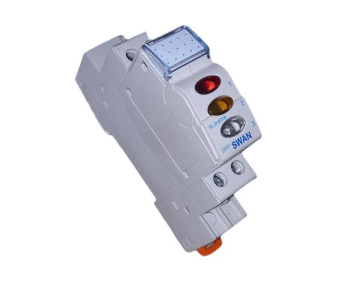 230 Vac 3 Phase Indicator Red/Yel/Blue 18mm Din Mnt Pl 3 P R Y B 230 V - Livestainable.co.za