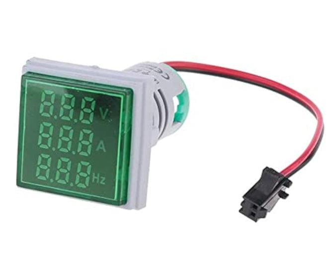 Voltmeter+Ammter+Frequency Meter Square Green Pl Ad101 22 Vahzs G - Livestainable.co.za