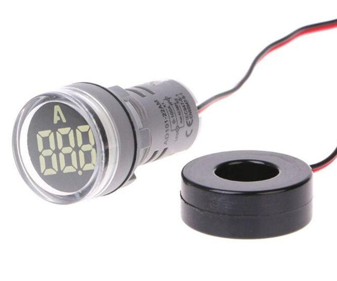 Ammeter Pilot Light Round White 1 99 A Pl Ammeter R W - Livestainable.co.za