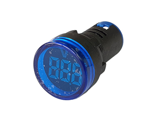 Voltmeter Pilot Light Round Blue 5 60 Vdc Pl Dc5 60 V B