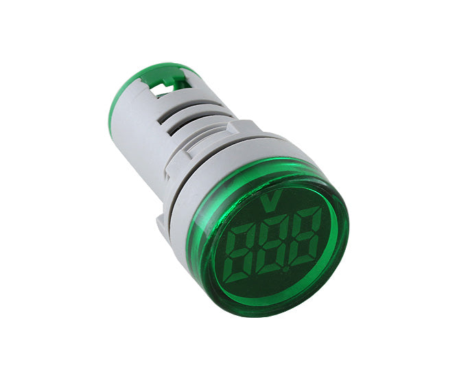 Voltmeter Indicator 20 500 Vac 3 Dig Gr 22mm P/M Pl Nd22 500 V G