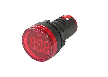 Voltmeter Pilot Light 22mm Red Reads From 5 To 60 Vdc Pl Dc5 60 V R