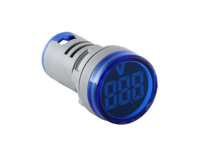 Voltmeter Indicator 500 Vac 3 Dig Blue 22mm P/M Pl Nd22 500 V B - Livestainable.co.za