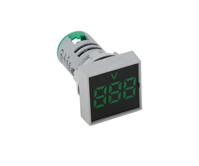 Voltmeter Indicator Squ 500 Vac 22mm Green Pl Nd22 Sq 500 A G - Livestainable.co.za