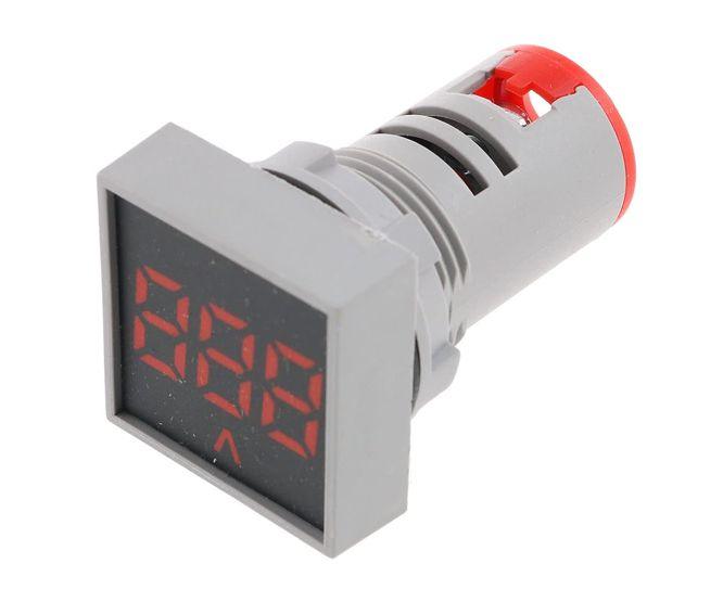 Voltmeter Indicator Squ 500 Vac 22mm Red Pl Nd22 Sq 500 A R - Livestainable.co.za