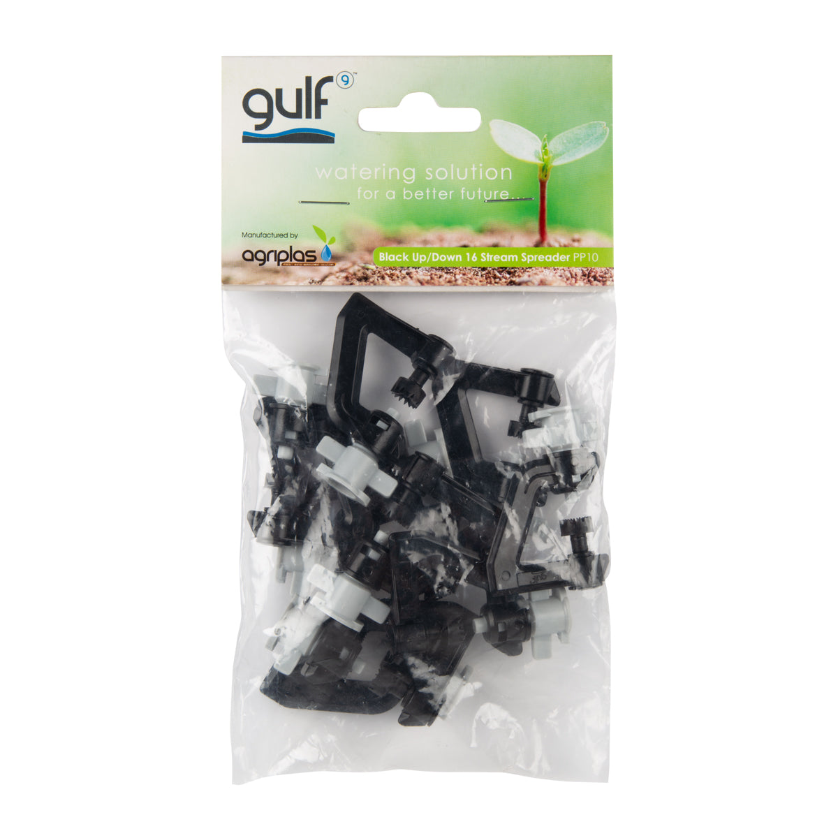 Gulf Sprinkler Blck Up/Down 16 Str Spread (10 Pk)