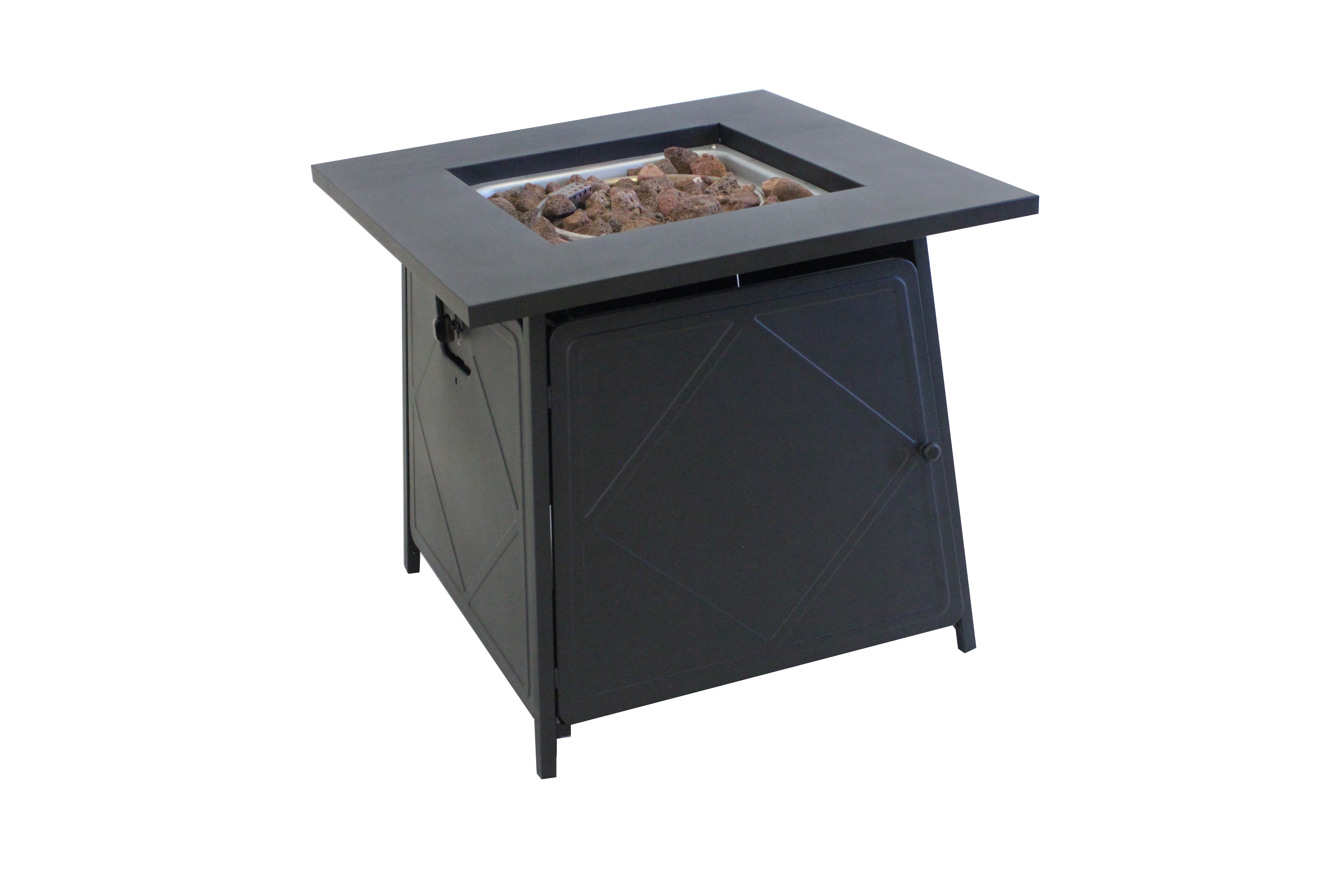 Gas Firetable With Lava Rocks & Lid
