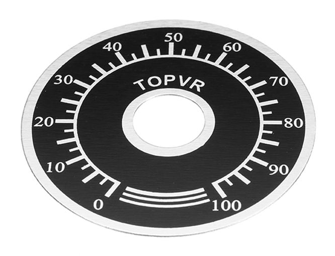 Dial For Pot Marking 0 100 Id=10mm Od=40mm Topvr0 100