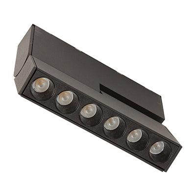 Magnetic Track Spotlight Led 6x1w Black 3000 K Dimmable - Livestainable.co.za