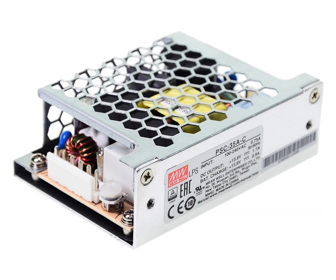 Power Supply Encl. I=220 Vac O=27.6 Vdc 0 A85 35 W Psc 35 B C