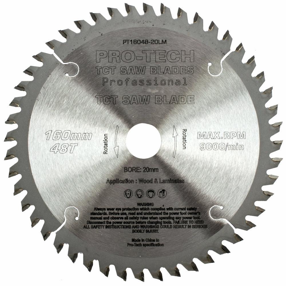 Saw Blade Tct 160 X2.2 X20 X48 T Wood Prof. Pro Tech Fes. Ts55 Pw1 - Livestainable.co.za