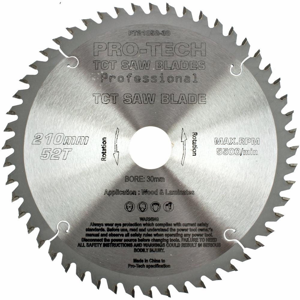 Saw Blade Tct 210 X2.4 X30 X52 T Wood Prof. Pro Tech Fes. Ts75 - Livestainable.co.za