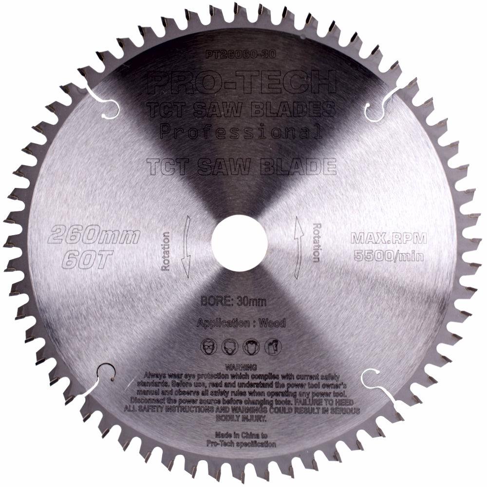 Saw Blade Tct 260 X2.5 X30 X60 T Wood Prof. Pro Tech Fes. Kapex - Livestainable.co.za