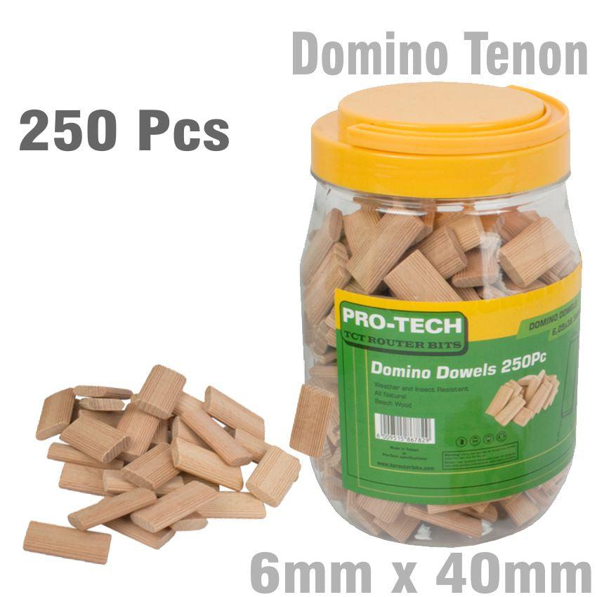 Domino Tenon 6 X40 Mm 250 Pc Jar Beech Wood - Livestainable.co.za