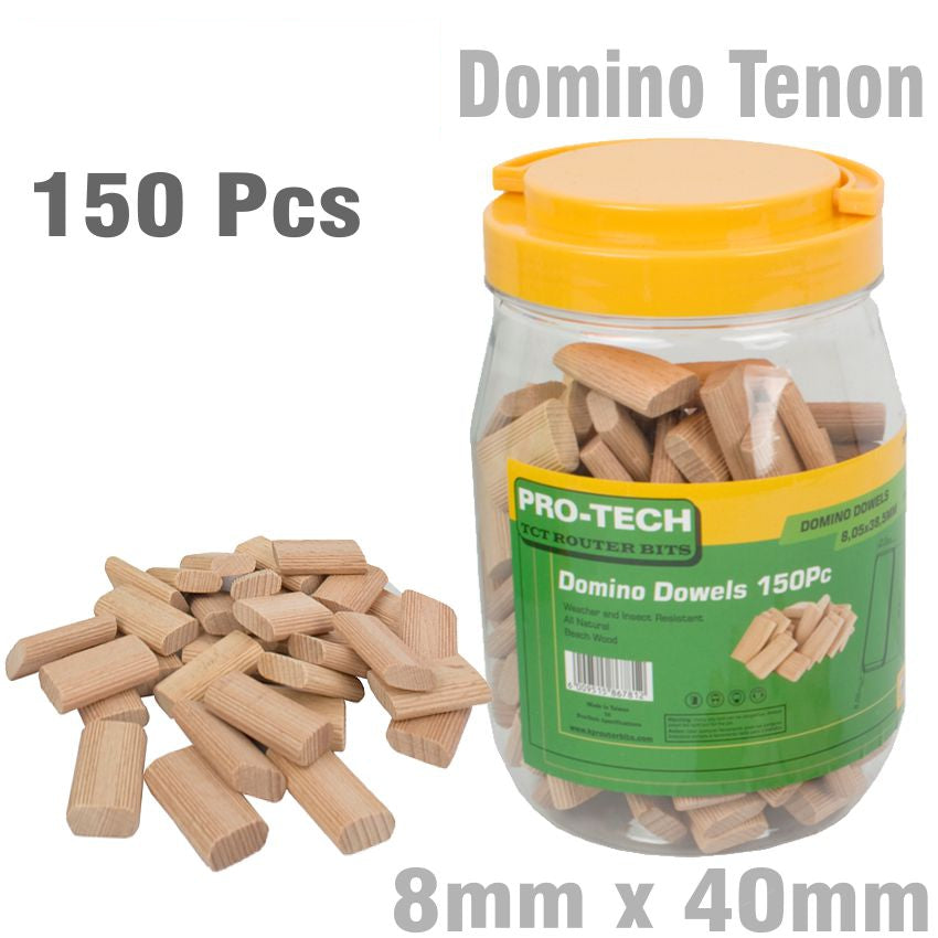 Pro Tech Domino Tenon 8 X40 Mm 50 Pc Pack Beech Wood