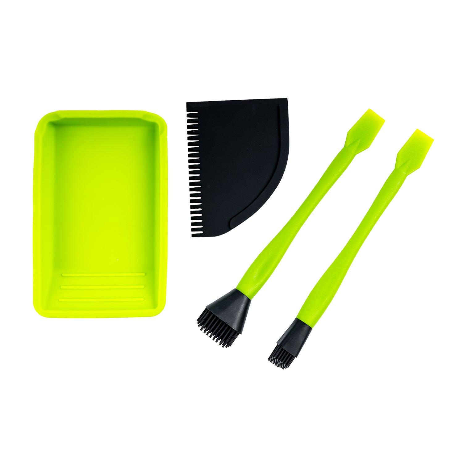 Glue Set Silicone 4 Pc Tray Scraper And 2 Pc Brush - Livestainable.co.za