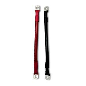 16mm2 5 AWG DC Battery Cable 20CM Red and Black Pair With 8mm Ring Lugs Double Sided - Livestainable.co.za