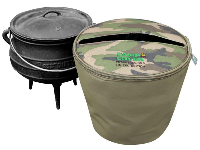 Camp Cover Potjie Cover 3-Leg Polyester No. 3 Camo - Livestainable.co.za