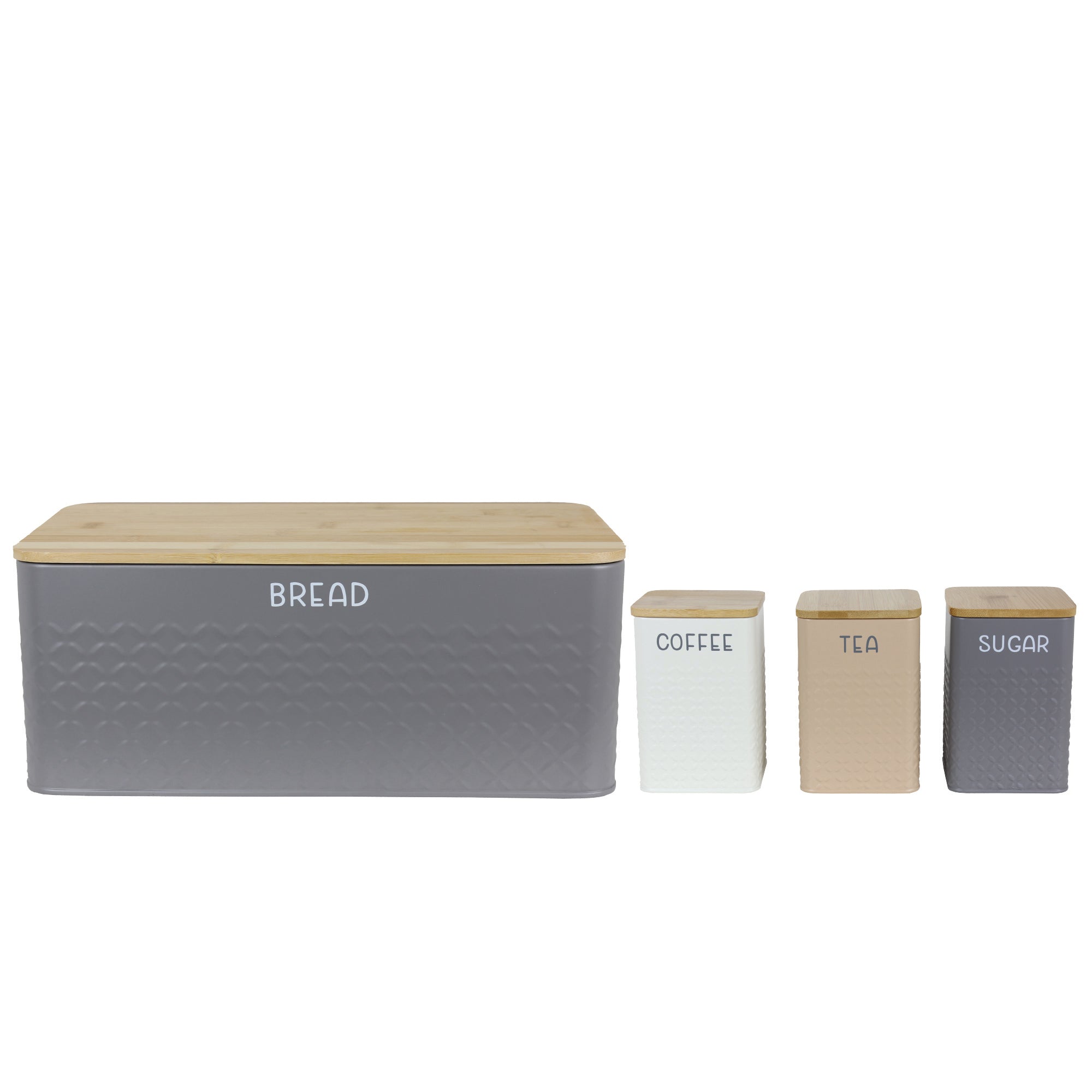 Bread Bin & 3 Pc Canister Set Monza