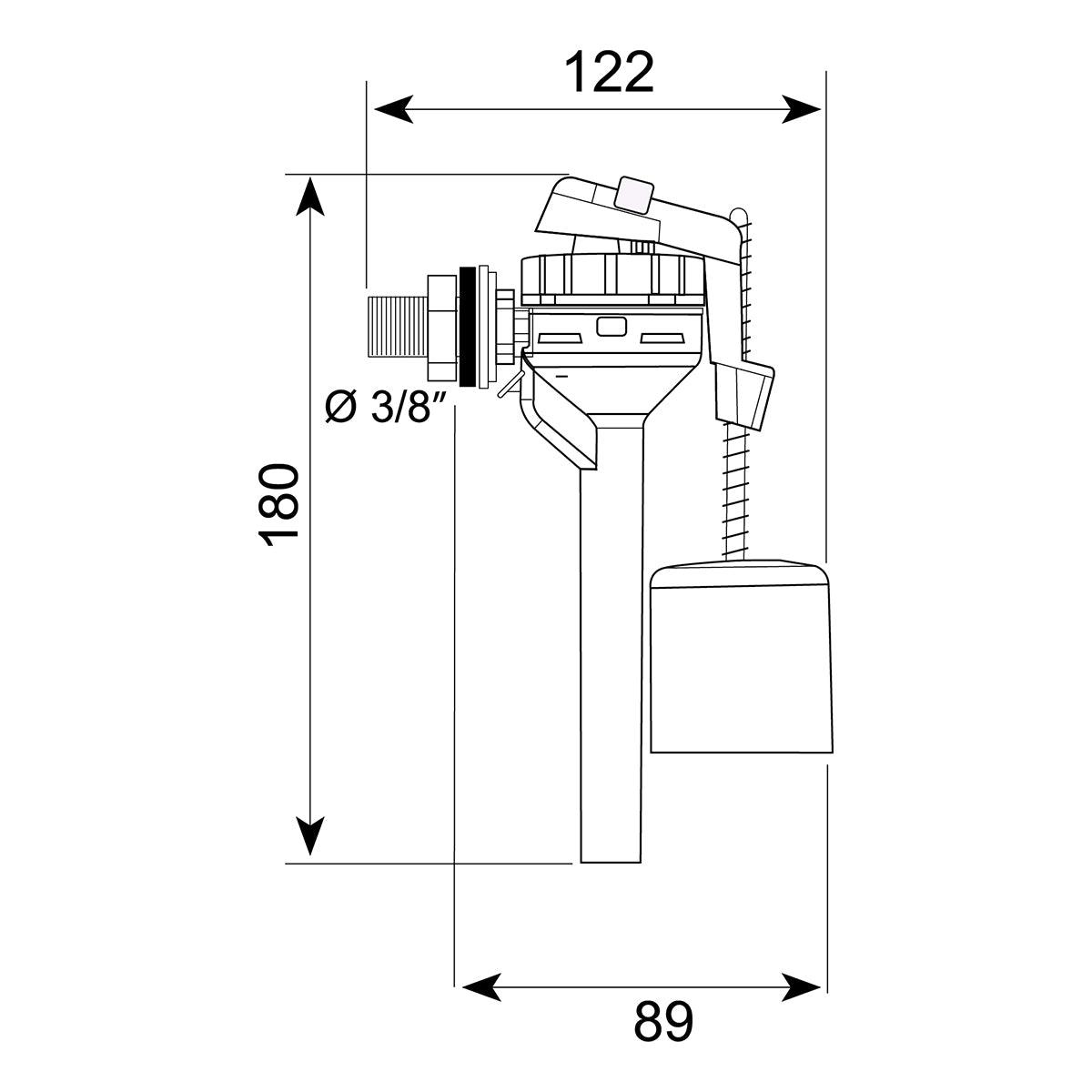 Wirquin Valve Topy Side Inlet 3/8 Inch (Bag) - Livestainable.co.za